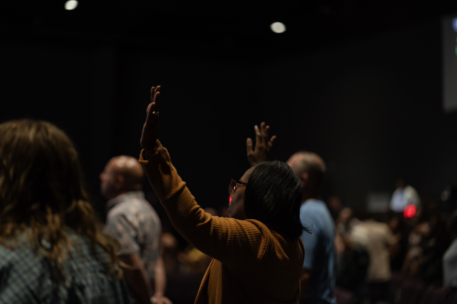 The congregation in worship